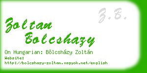 zoltan bolcshazy business card